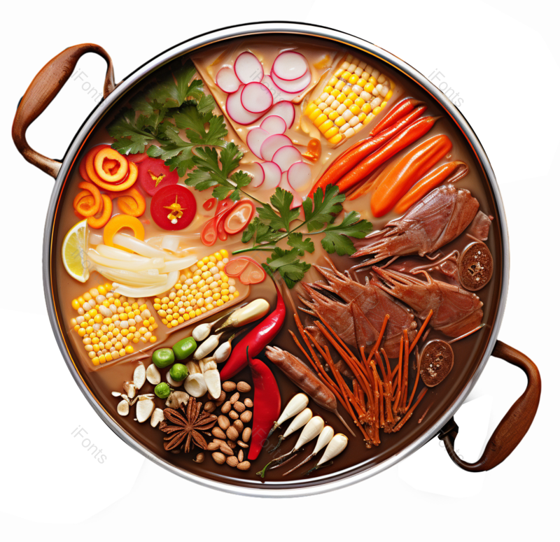 插画图片,素材元素,蔬菜PNG,火锅免抠素材